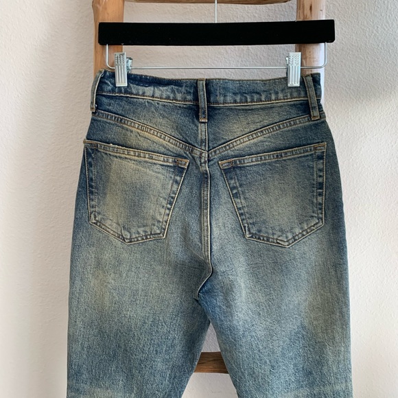 Free People Vintage Washed High Rise Distressed Denim Jeans with Frayed Hem NWT - Picture 5 of 7